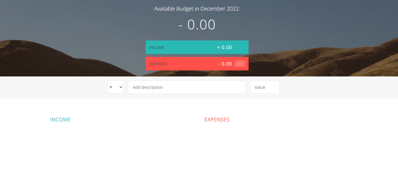 A budgeting web application